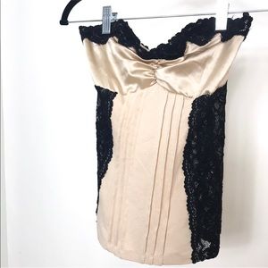 Bebe Jersey / Lace mix tube top